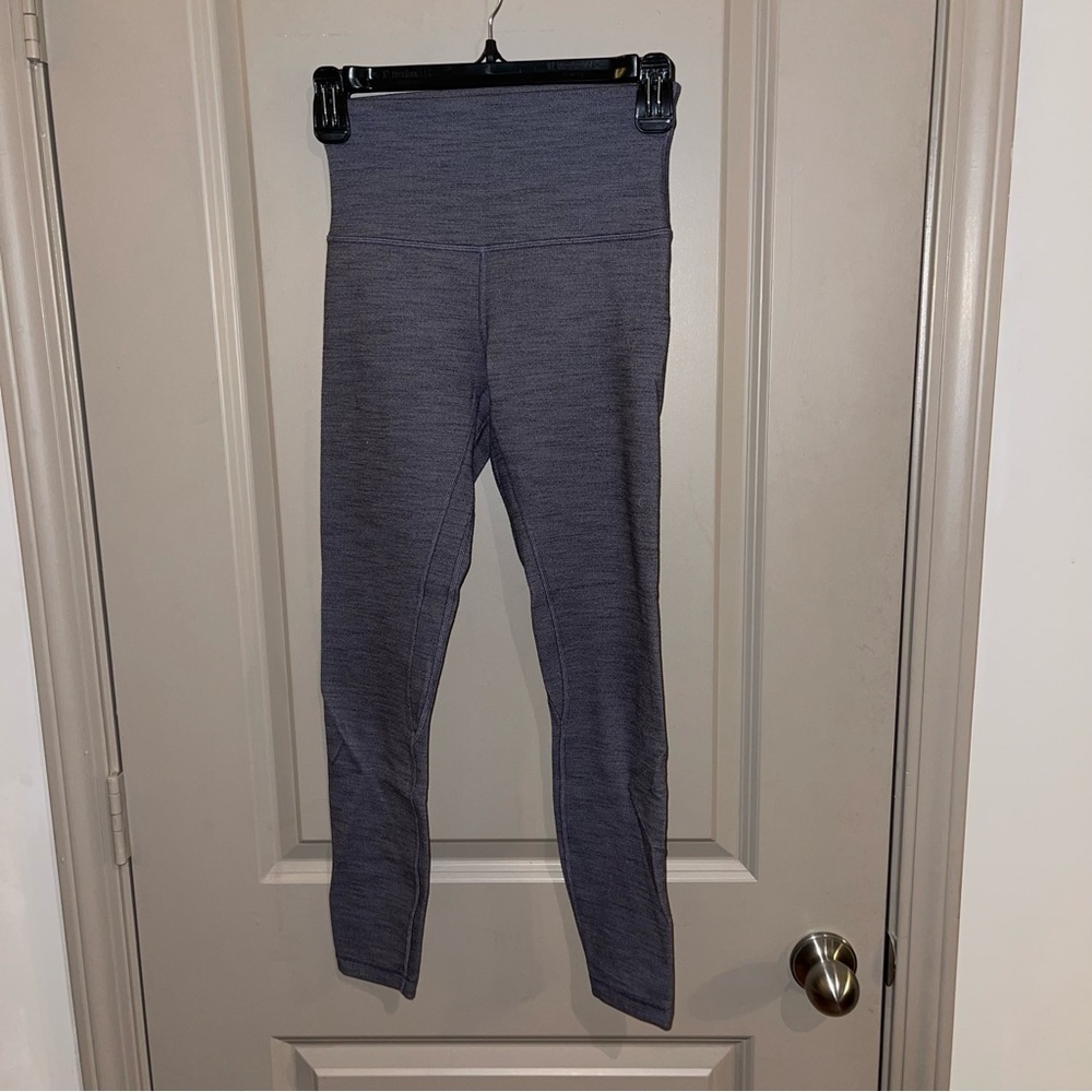 Lululemon Align High Rise Leggings 25" Heathered Herringbone Heathered Black
